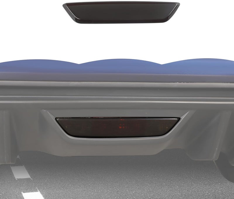 RT-TCZ Smoked Black Rear Fog Light Lamp Trim Cover Decoration Exterior Accessories for Ford Mustang 2018-2023 - Image 1
